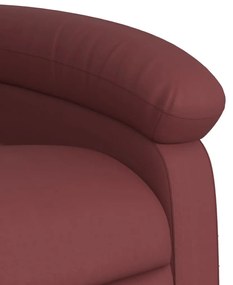 vidaXL bordó műbőr dönthető masszázsfotel