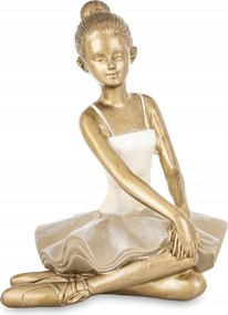Ülő balerina figura arany kislány balerina figura