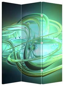 Paraván - Zöld absztrakció (126x170 cm)