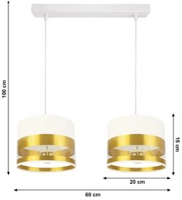 Csillár zsinóron MILO 2xE27/60W/230V arany
