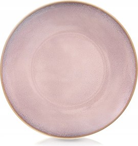 Ebédlő tányér nagy lapos kerámia Rózsaszín 27 cm