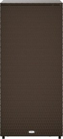 vidaXL barna polyrattan kerti tárolószekrény 50 x 55 x 115 cm