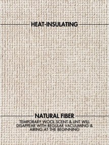 Krémszínű kézi szövésű gyapjú kerek szőnyeg ø 160 cm Greenwich – Ted Baker