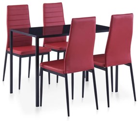 5 darabos bordó étkezőszett