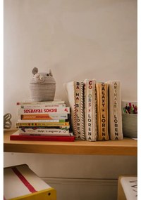 Szürke textil játéktároló kosár ø 15x15 cm Mini Renata the Rat – Lorena Canals