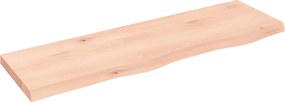 vidaXL kezeletlen tömör tölgyfa fali polc 100x30x(2-4) cm
