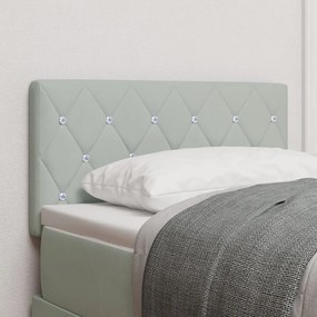 Fejtámla Kristály Gombbal Húzott Világosszürke 80 cm Akszád