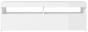 vidaXL magasfényű fehér TV-szekrény LED-lámpákkal 120 x 35 x 40 cm