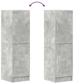 vidaXL betonszürke szerelt fa konyhaszekrény 38 x 41,5 x 131,5 cm
