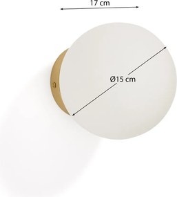 Fehér-aranyszínű fali lámpa ø 15 cm Brisia – Kave Home