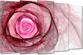Vászonkép 150x95 Rózsaszín fraktál rózsa
