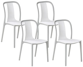 Szürke és fehér kerti szék négydarabos szettben SPEZIA Beliani
