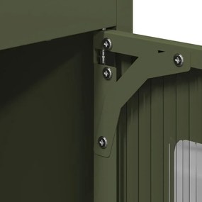 Highboard olívazöld 68x39x123 cm Acél