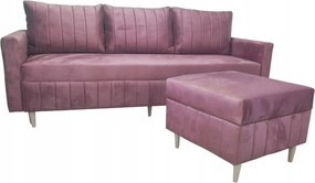 Frida 3 Összecsukható Kanapé Szett Bonell Rugós Puff