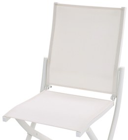 Fehér Kétszemélyes Összecsukható Alumínium Balkon Szett CAORLE Beliani