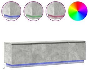TV szekrény LED beton szürke 180x38x49 cm műgyanta