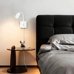 Immax 08296L - Fali lámpa USB-csatlakozóval PUNTO 1xGU10/9W/230V fehér