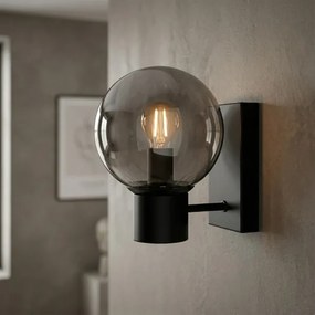 Fali lámpa SFERIO 1xE14/5W/230V fekete/füstös fekete