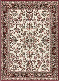 Klasszikus,hagyományos piros krémszínű nappali szőnyeg 160x230cm