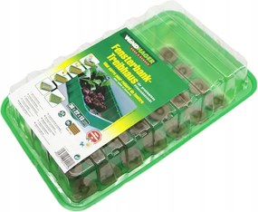 Mini üvegház, könnyű növénynemesítés 28 tőzegkorong 36 x 22 x 13 cm