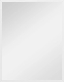 HOMCOM Téglalap alakú Tükör Fürdőszobai Tükör 70x90 cm Dekoratív Fali Tükör Nappaliba, Előszobába, Gondolom vagy Függőleges Használatra Fehér | Aosom