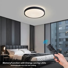 Brilagi - LED dimmelhető mennyezeti lámpa CORVO LED/72W/230V 3000-6000K fekete átm. 50 cm+távirányító