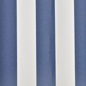 Kék és fehér napellenző ponyva 3 x 2,5 m (keret nélkül)