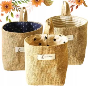 Konyhai tárolóedények, Lenvászn Boho szervezők, 3 darabos készlet