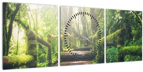 Kép - falépcsők az erdőben (órával) (90x30 cm)