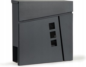 Postaláda újságtartóval, horganyzott acél, antracit