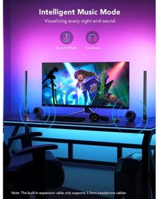 Govee - KÉSZLET 2x Smart Gaming Wi-Fi LED RGBIC Panels + Smart Dual + távirányító