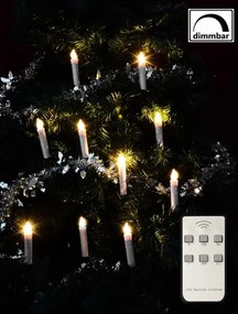 NEXOS Karácsonyfa gyertyák vezeték nélküli 10 db