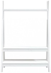 fehér tömör fenyőfa ruhatartó állvány 100 x 45,5 x 150 cm