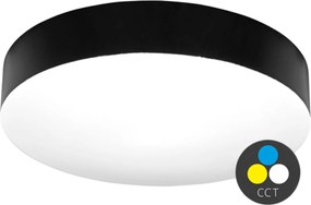 Ecolite Led mennyezeti lámpa kör alakú 36W 40cm 3060lm Cct IP44 fekete WML400-CCT