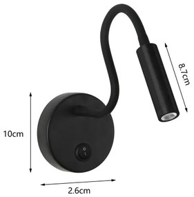 Brilagi - LED Rugalmas fali lámpa MAYA LED/3W/230V 4000K fekete