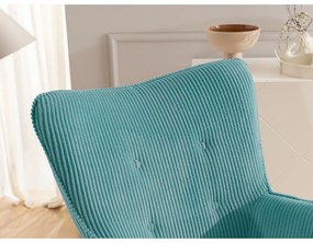 Türkiz kordbársony fotel Niko – Ropez