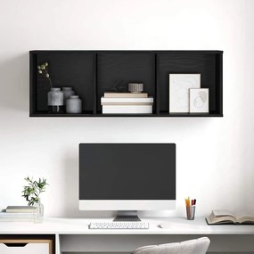 Fali TV szekrény Musta tammi 37 x 37 x 107 cm Faanyag