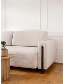 Bézs-krémszínű buklé kinyitható-tárolóhelyes kanapé 244 cm Arcadova – ELTAP