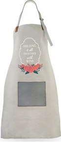 Női konyhai kötény zsebbel, erős, tartós drill anyagból, ajándéknak is kiváló