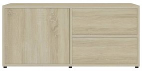 sonoma tölgy színű szerelt fa TV-szekrény 80 x 34 x 36 cm