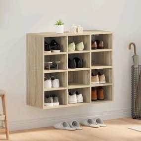 Cipősszekrény polcokkal sonoma tölgy 77.5 x 30 x 67 cm Faanyag
