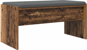 vidaXL Előtér pad párnával Öreg fa 83 x 38 x 40 cm