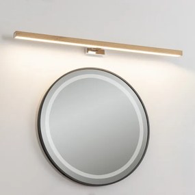 Brilagi-LED fürdőszobai tükörmegvilágítás WOODY MIRROR LED/15W/230V IP44 tölgy/króm