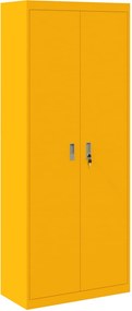 vidaXL Tárolószekrény Mustár sárga 80 x 40 x 200 cm Acél