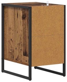 vidaXL Éjjeli asztal fiókkal 2 pcs Öreg fa 39,5 x 30 x 50 cm Faanyag