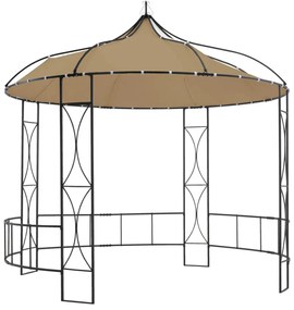 tópszínű kerek pavilon 300 x 290 cm