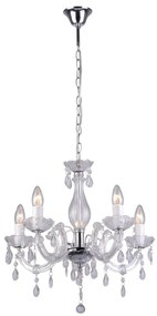 ZUMA LINE RLD94016-5A MAGNOLIA Klasszikus Csillár Króm, Átlátszó E14 IP20