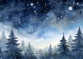 Poszter 84,1x59,4cm Rejtélyes erdő alkonyatkor