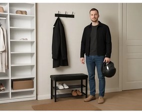 Fekete Fém Cipős Szekrény. ABO-W2012 BK