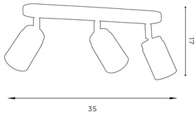 Spotlámpa RENO 3xGU10/8W/230V fehér/arany